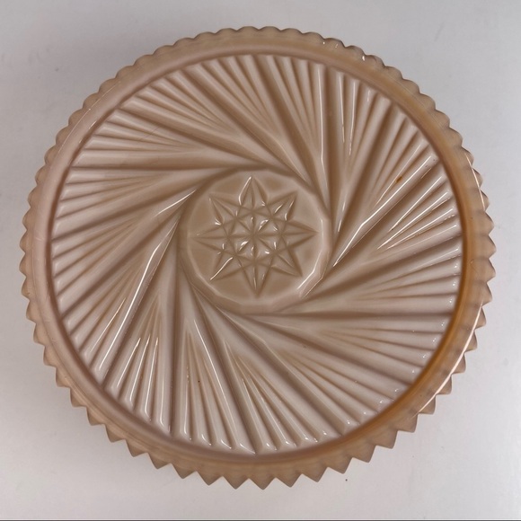 Vintage Pink Slag Glass Ashtray - Picture 2 of 10